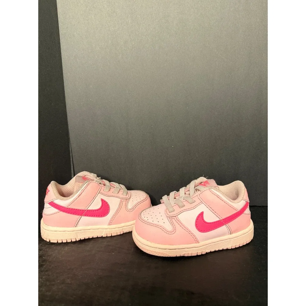 Nike Dunk Low Toddler Pink Foam Hyper Pink Sneakers DH9761-600 Size 5C